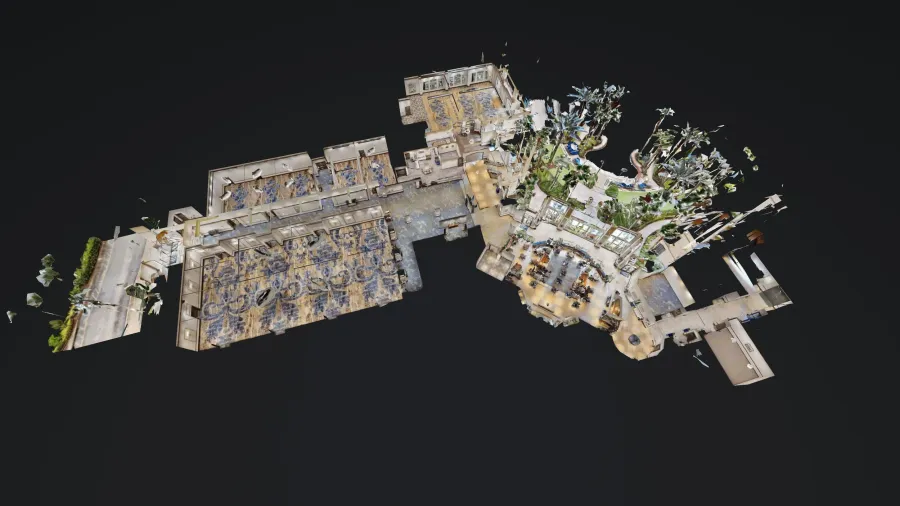 Matterport 3D model dollhouse view captured by Megapixeler, commercial 3D tours in Jacksonville