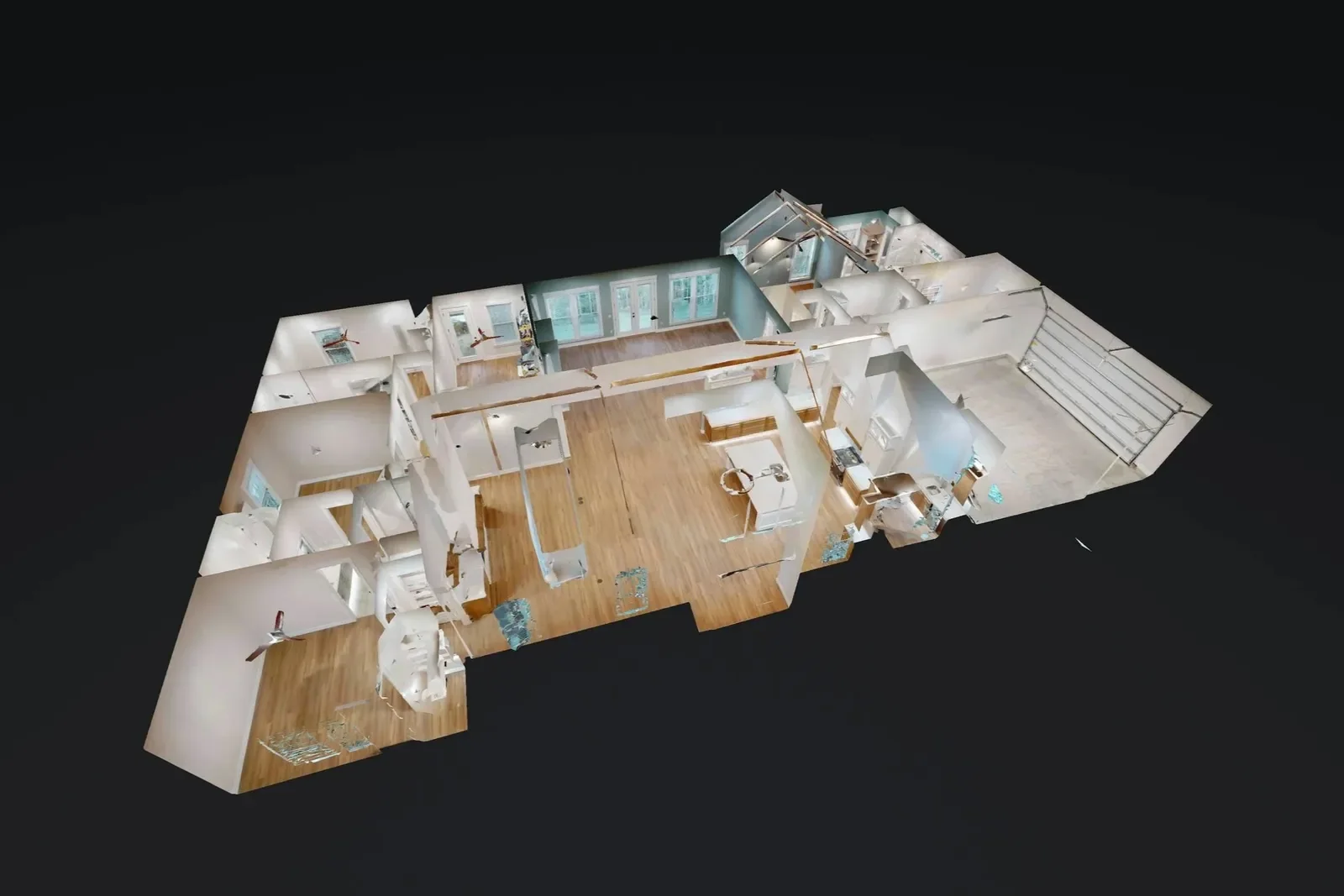 Matterport 3D dollhouse view of a home in North Florida. Matterport 3D tour by Megapixeler
